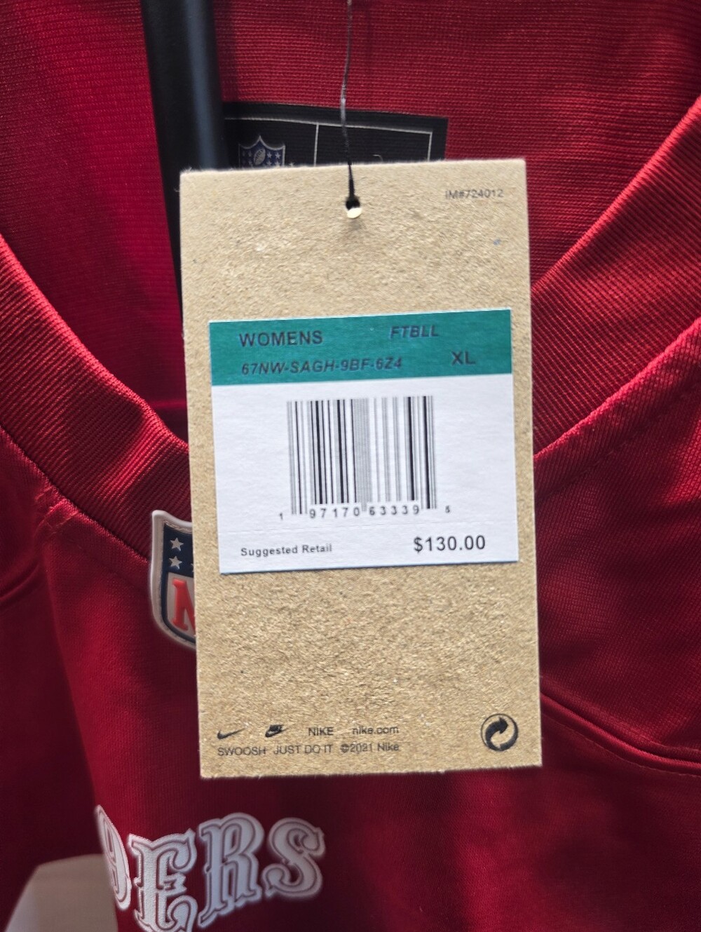 Nike Brock Purdy #13 San Francisco 49ers Jersey Women’s XL NWT Red NFL - Picture 4 of 7